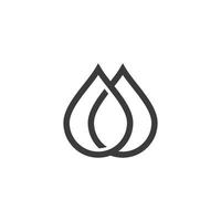 set of minimalist Water Drop Logo vector icon illustration