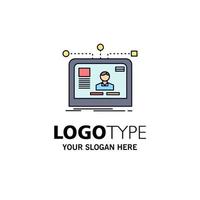 interface website user layout design Flat Color Icon Vector