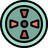 Fan Turbine Wind  Flat Color Icon Vector icon banner Template