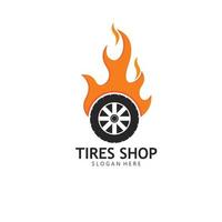 Set of tires logo vector icon illustration template