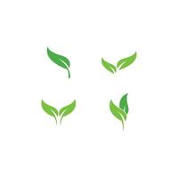 logotipos de vector de elemento de naturaleza ecología de hoja verde