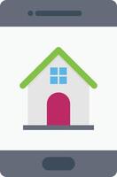 mobile house vector illustration on a background.Premium quality symbols.vector icons for concept and graphic design.