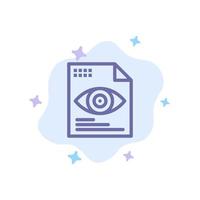 File Text Eye Computing Blue Icon on Abstract Cloud Background vector