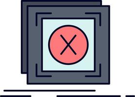 error aplicación mensaje problema servidor color plano icono vector