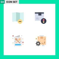 paquete de iconos de vector de stock de 4 signos y símbolos de línea para eliminar elementos de diseño de vector editables de tienda de producto de certificado de bebida