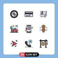 9 Creative Icons Modern Signs and Symbols of lock transport architecture parking plan Editable Vector Design Elements