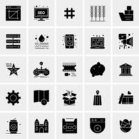 25 iconos de negocios universales vector ilustración de icono creativo para usar en proyectos relacionados con la web y dispositivos móviles