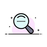 Magnifier Search Dote  Business Flat Line Filled Icon Vector Banner Template