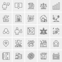 25 iconos de negocios universales vector ilustración de icono creativo para usar en proyectos relacionados con la web y dispositivos móviles