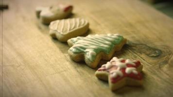 efecto de daño de película de galleta de jengibre casera navideña video