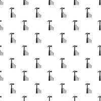 Hammer and nails pattern, simple style vector