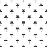 Umbrella and rain pattern, simple style vector