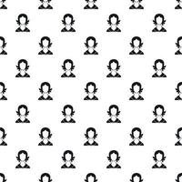 Woman with short hair avatar pattern, simple style vector