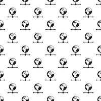 Globe pattern, simple style vector