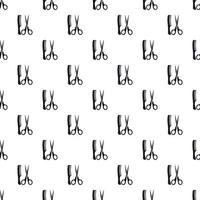 Scissors and comb pattern, simple style vector