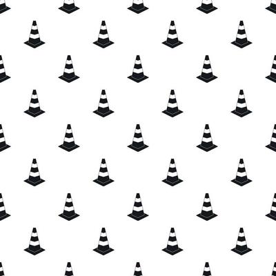 Road sign cone pattern, simple style