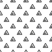 Sign in front of cliff pattern, simple style vector