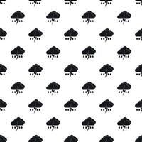 Rain with thunderstorm pattern, simple style vector