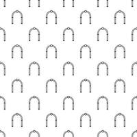Oval arch pattern, simple style vector