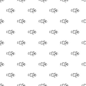 Clown fish pattern, simple style vector