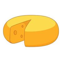 Dutch cheese icon, cartoon style vector