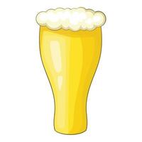 Glass of beer icon, cartoon style vector