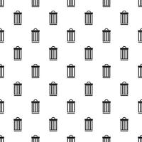 patrón de papelera de hierro, estilo simple vector
