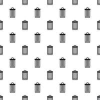 Iron trash can pattern, simple style vector