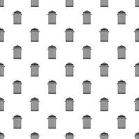 Trash can with lid pattern, simple style vector