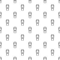 Open trash can pattern, simple style vector