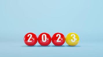 boule avec numéro 2023 bonne année video