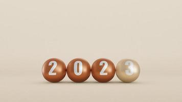 ball mit der nummer 2023 frohes neues jahr video