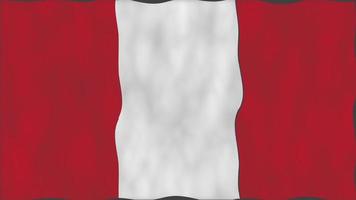 Peru Nation Flag. Seamless looping waving animation. video