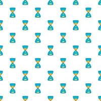 Hourglass with gold dust and coins pattern vector