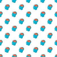 Human brain pattern, cartoon style vector