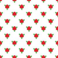 Cranberry pattern, cartoon style vector