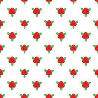 Cranberry pattern, cartoon style vector