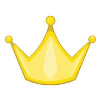 Crown icon, cartoon style vector