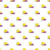 Full moon and cloud pattern, cartoon style vector