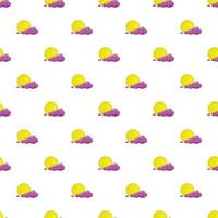 Full moon and cloud pattern, cartoon style vector