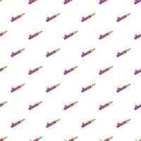 Hashish pipe pattern, cartoon style vector