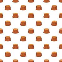 Tree stump pattern, cartoon style vector