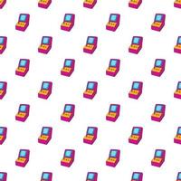 Retro style arcade game machine pattern vector