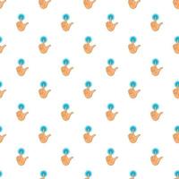 Human hand touch pattern, cartoon style vector