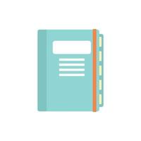 cuaderno estimador icono plano aislado vector