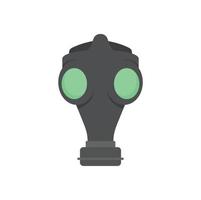 Old gas mask icon flat isolated vector