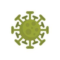 corona virus icono plano aislado vector