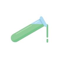 Biohazard test tube icon flat isolated vector