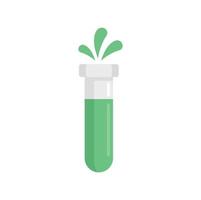 Biohazard test tube icon flat isolated vector