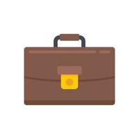 Briefcase icon flat isolated vector